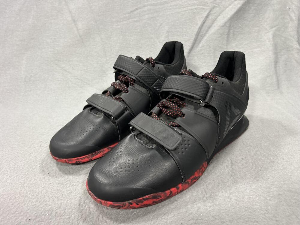 Reebok Shoes Mens Size 13 Black Red Weightlifting Lifter Strap Gym Sneaker
